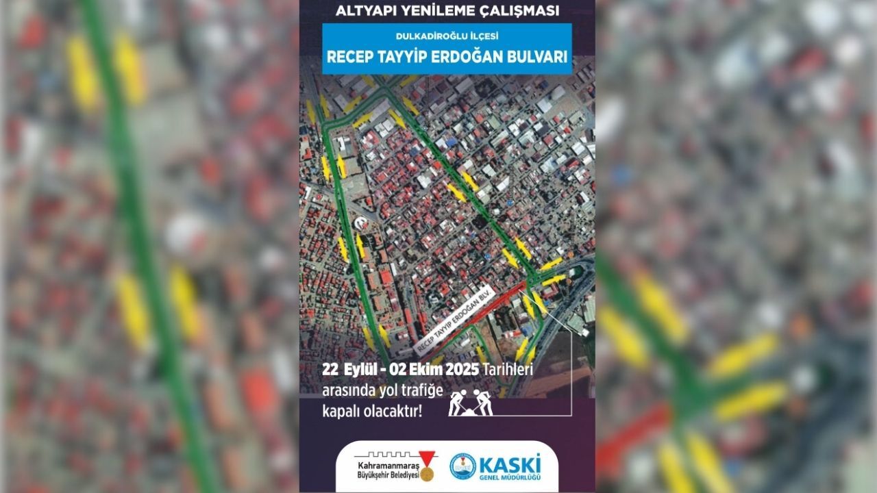 Kahramanmaraşlı Sürücüler Dikkat! O Bulvar 10 Günlüğüne Trafiğe Kapatıldı (1)