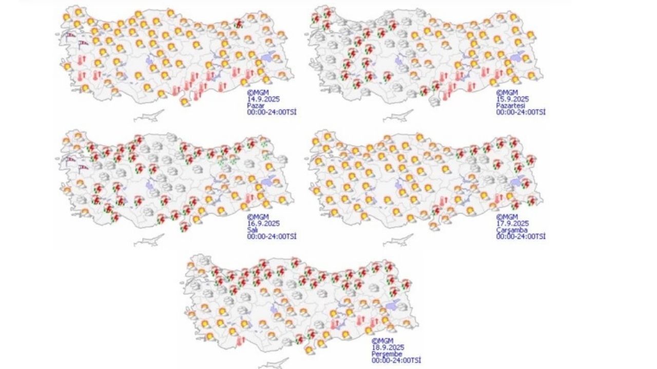 Meteoroloji’den 5 Günlük Tahmin Sayfa 1