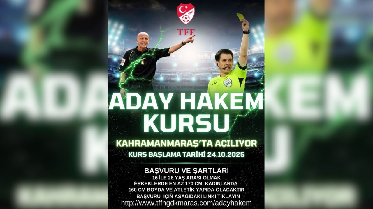 Kahramanmaraş’ta Aday Hakem Kursu Başlıyor