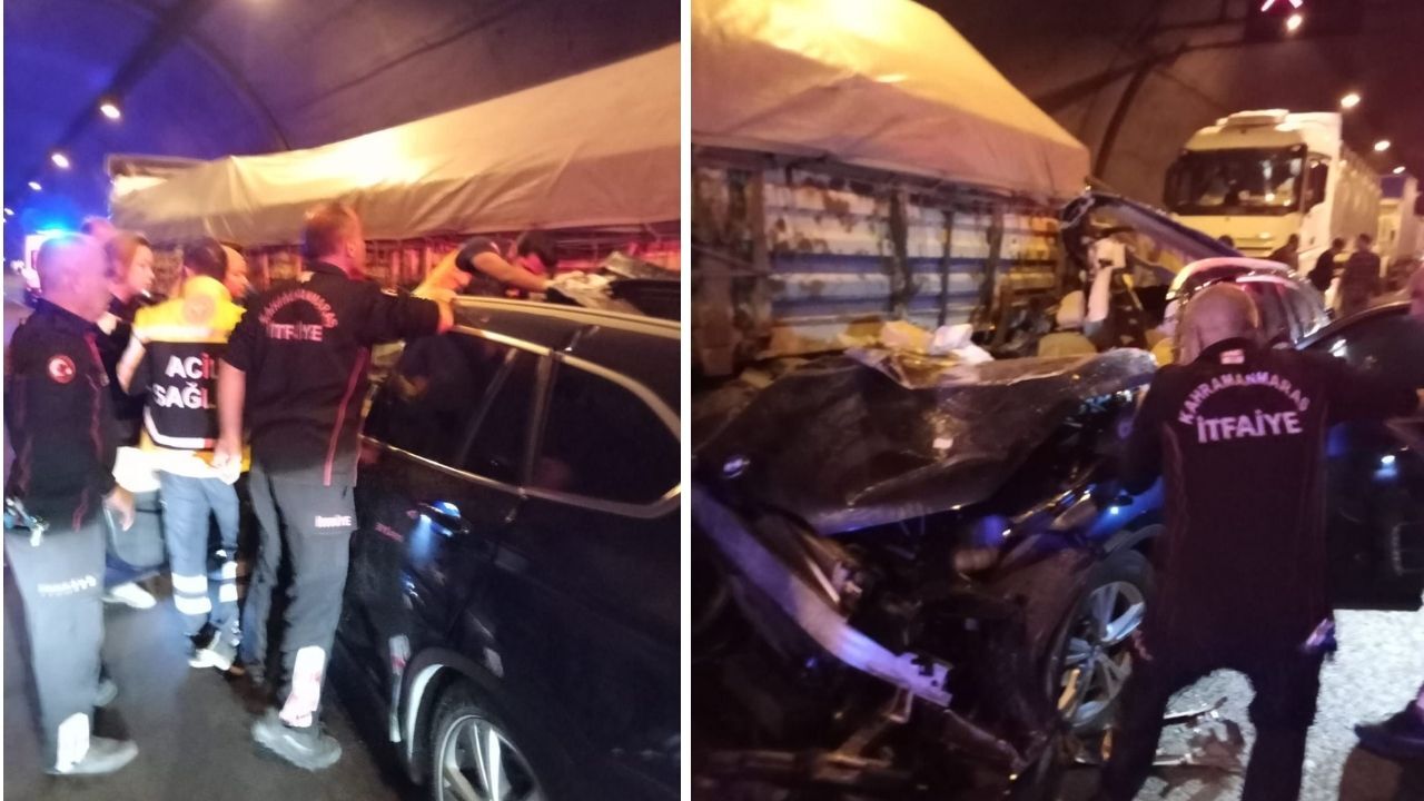 Kahramanmaraş’ta Tünelde Feci Kaza 1 Ölü, 4 Yaralı (1)