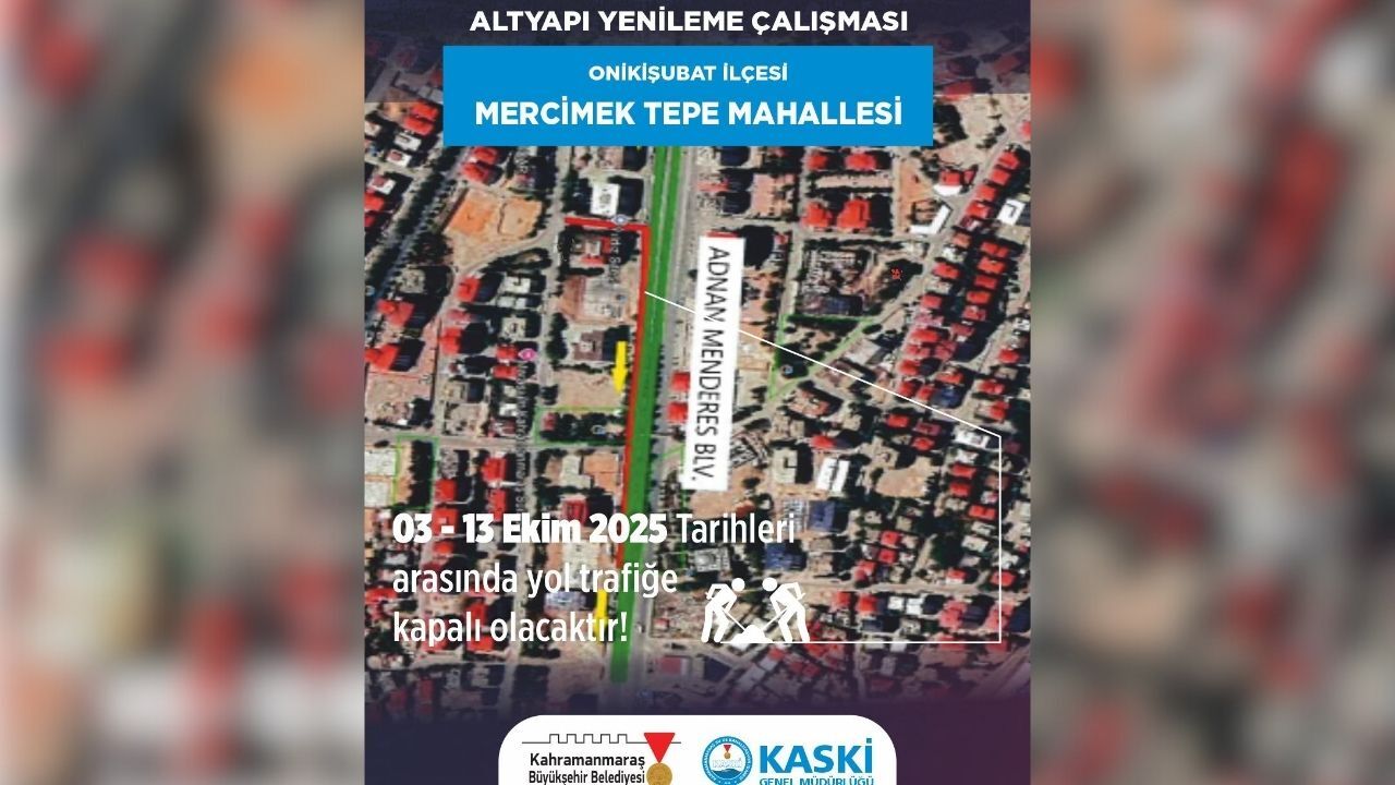 Kahramanmaraş’ta Üç Mahallede Altyapı Seferberliği Yollar Geçici Olarak Kapatılacak (1)