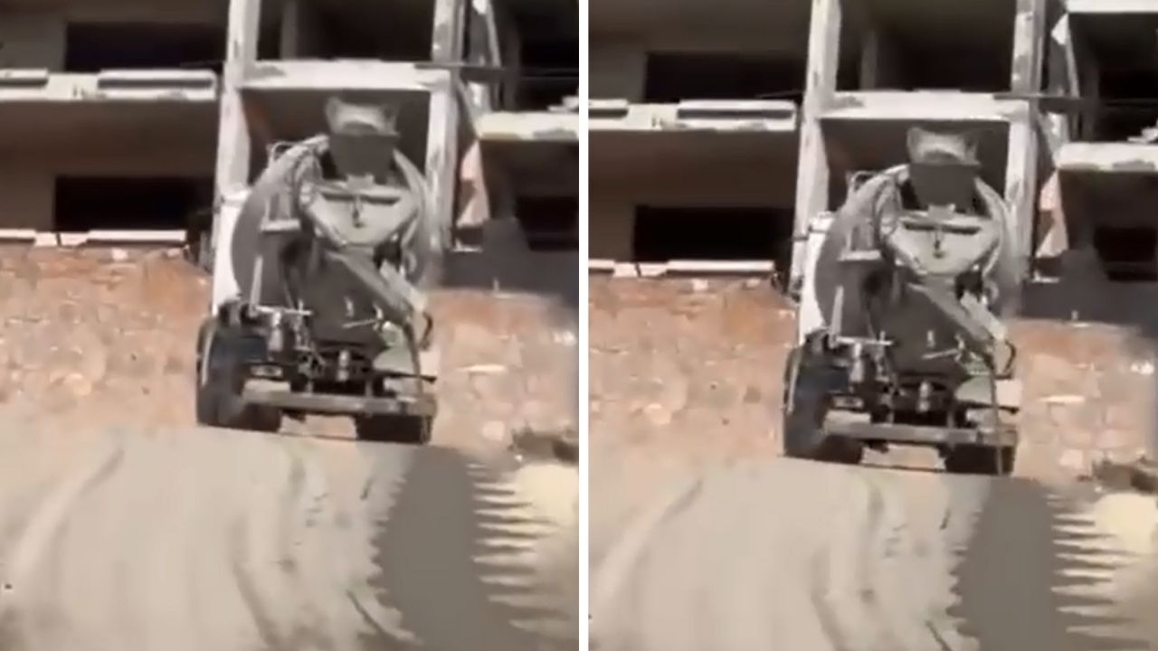 Kahramanmaraş’ta Beton Mikseri Harcı Yola Dökerek İlerledi Ajans344