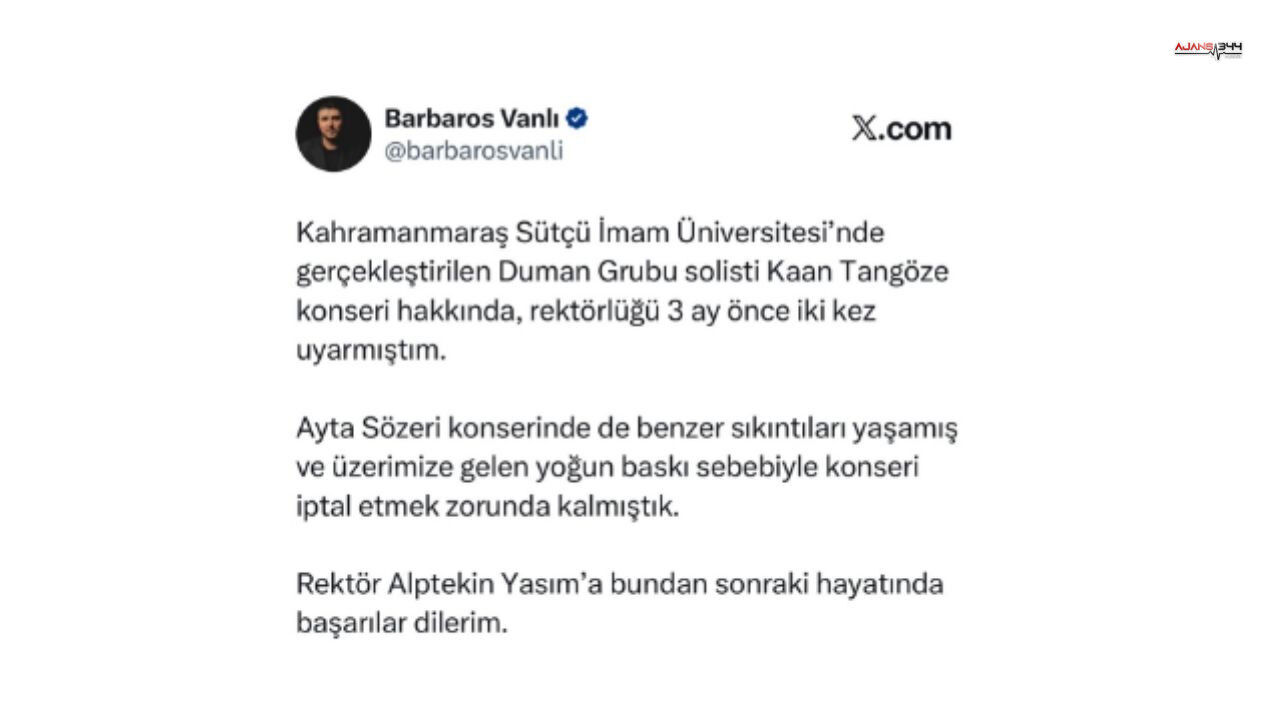 Ksü Konser Krizinde Yeni Gelişme Vanlı Yönetim Yalan Söylüyor Uyardık!