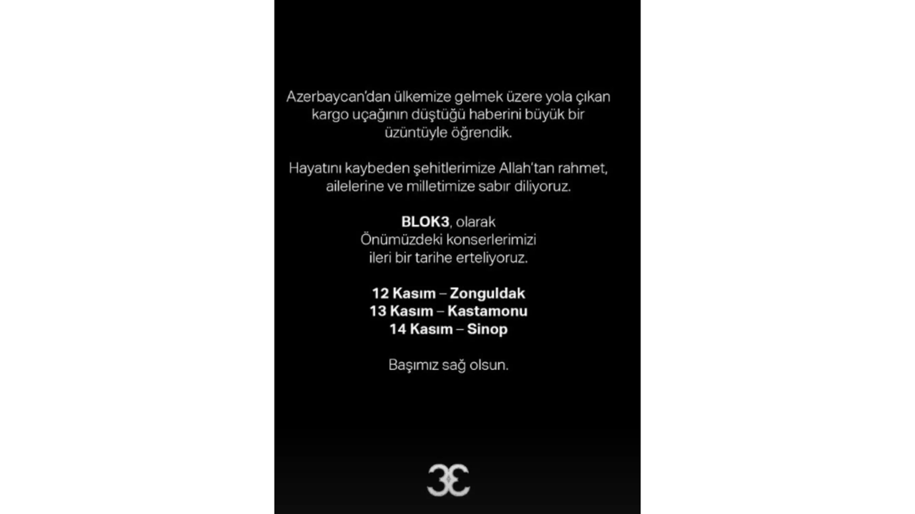 Ünlü Rapçi Blok3 Askeri Uçak Kazası Nedeniyle Üç Konserini İptal Etti