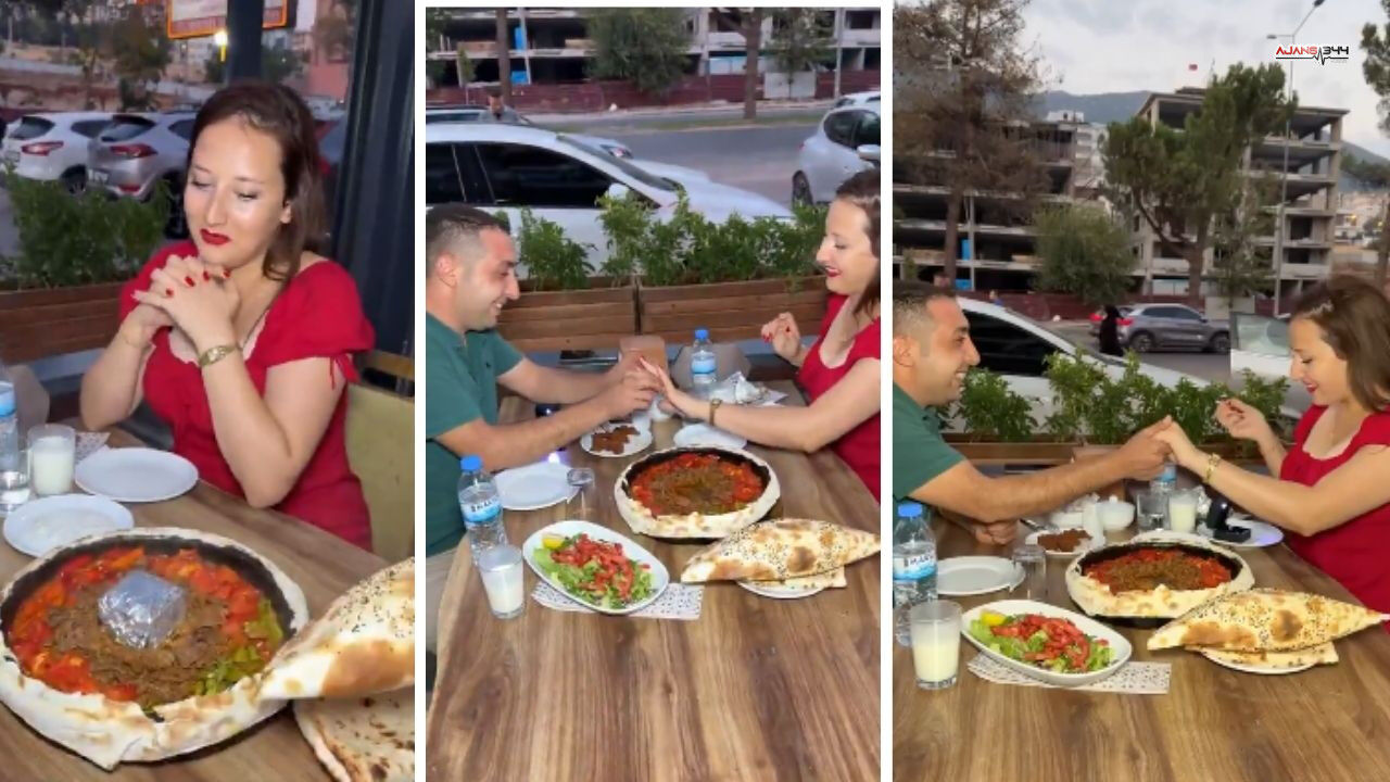 Kahramanmaraş'ta Sıra Dışı Evlilik Teklifi Yüzük Yemeğin İçinden Çıktı (1)