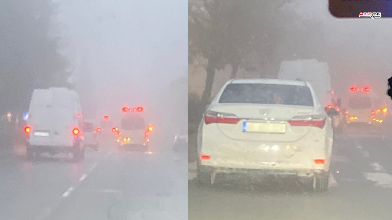 Kahramanmaraş’ta Yoğun Sis Görüş Mesafesi 20 Metreye Düştü (1)