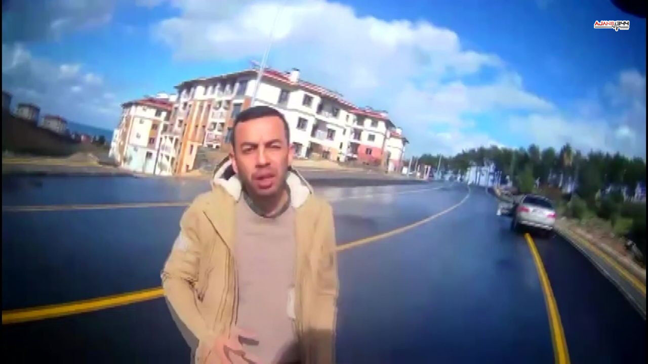 Kaza Yapan Motora Yardıma Kosan Sürücü Ajans344