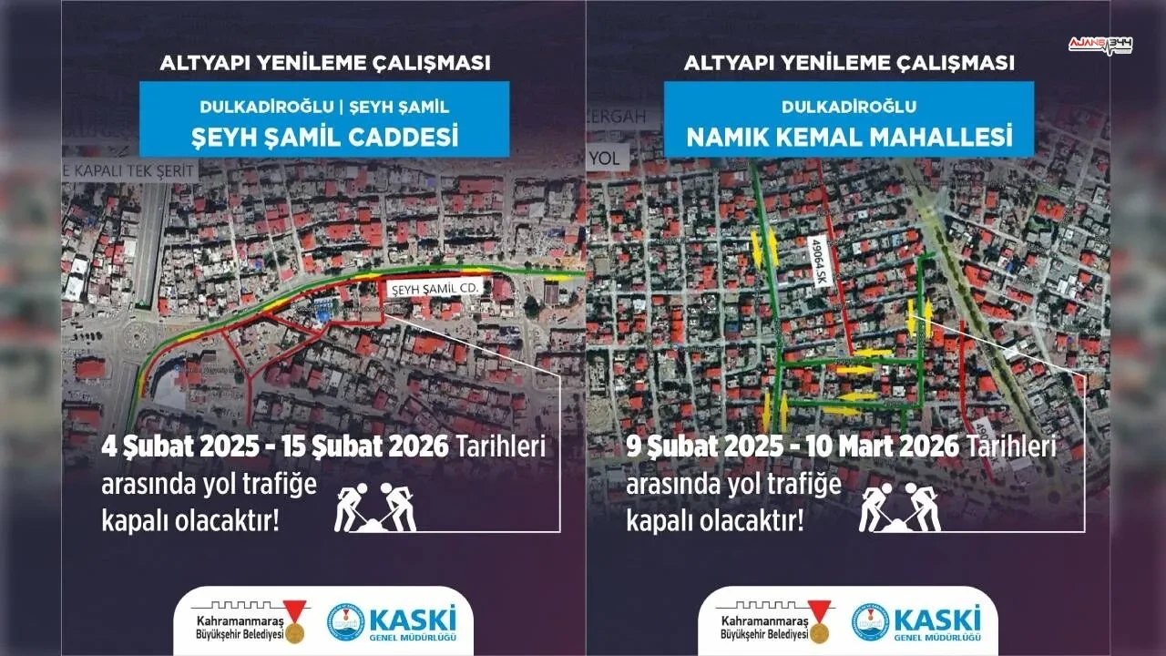 Kahramanmarasta Bazi Yollar 10 Marta Kadar Trafige Kapali Olacak