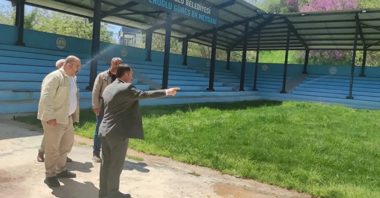 Dulkadiroğlu Belediyesi Dereköy Güreş Meydanı’nı İnceledi 3