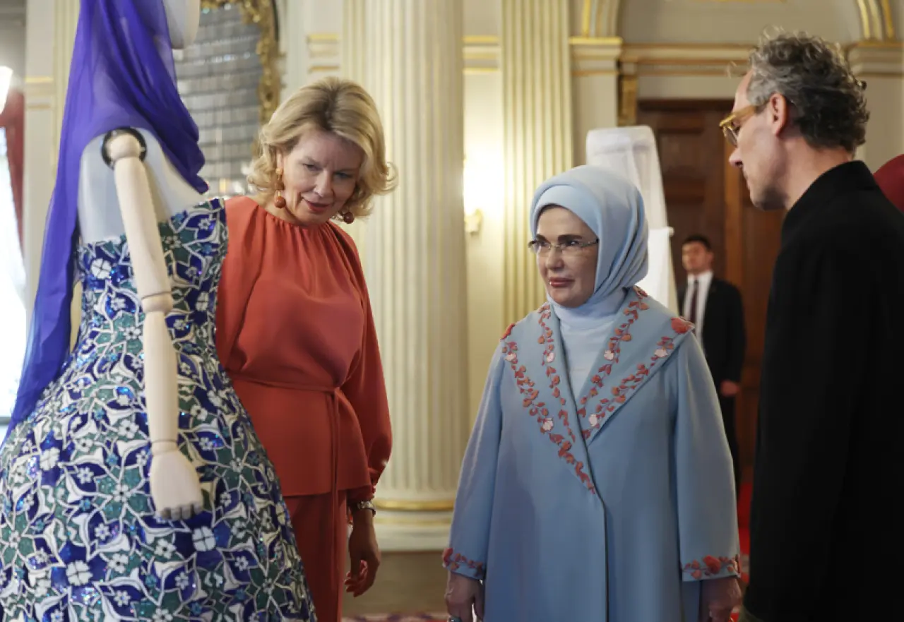 Emine Erdoğan ve Kraliçe Mathilde Dolmabahçe’de Buluştu 2