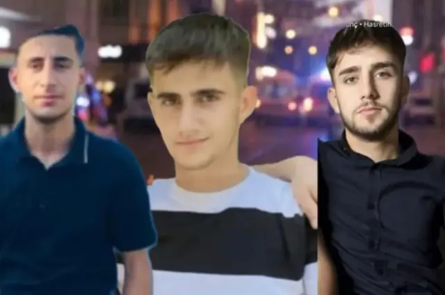 Öldürülen Erdoğan Ertaş (ortada), yaralanan Haydar Ertaş (solda) ve Yakup Ertaş (sağda)