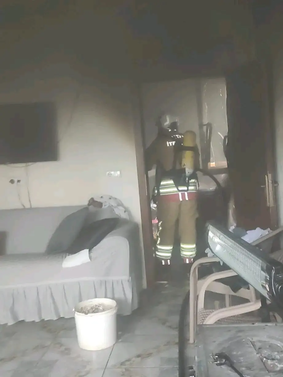 Bayram günü yangın afetini yaşadılar
