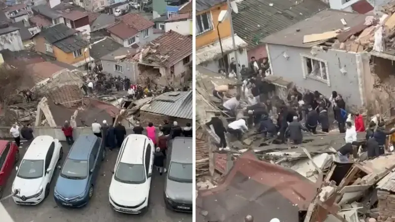İstanbul Fatih'te iki bina çöktü: Çok sayıda ekip bölgeye sevk edildi |  İstanbul Haberleri