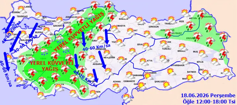 Meteoroloji'den 19 il için sarı kodlu uyarı: Kuvvetli yağış ve fırtına geliyor - Son Dakika Haber